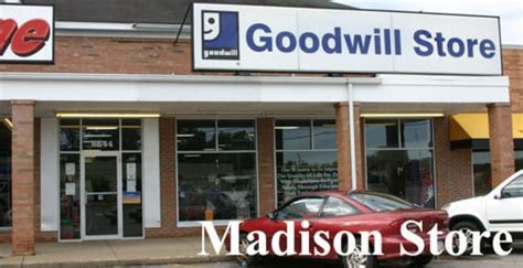 Goodwill madison - Clarksville Retail Store. Goodwill is a local nonprofit that sells pre-owned clothing, housewares and more to support its mission of changing lives. Address: 1945a Madison St. 931-920-5490. Open now: 9:00 am - 8:00 pm. Get Directions.